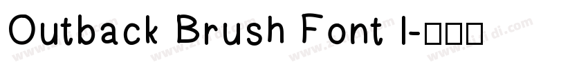 Outback Brush Font I字体转换